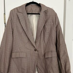 Checkered blazer.